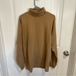 Lands' End Men's Brown Turtleneck Sweater